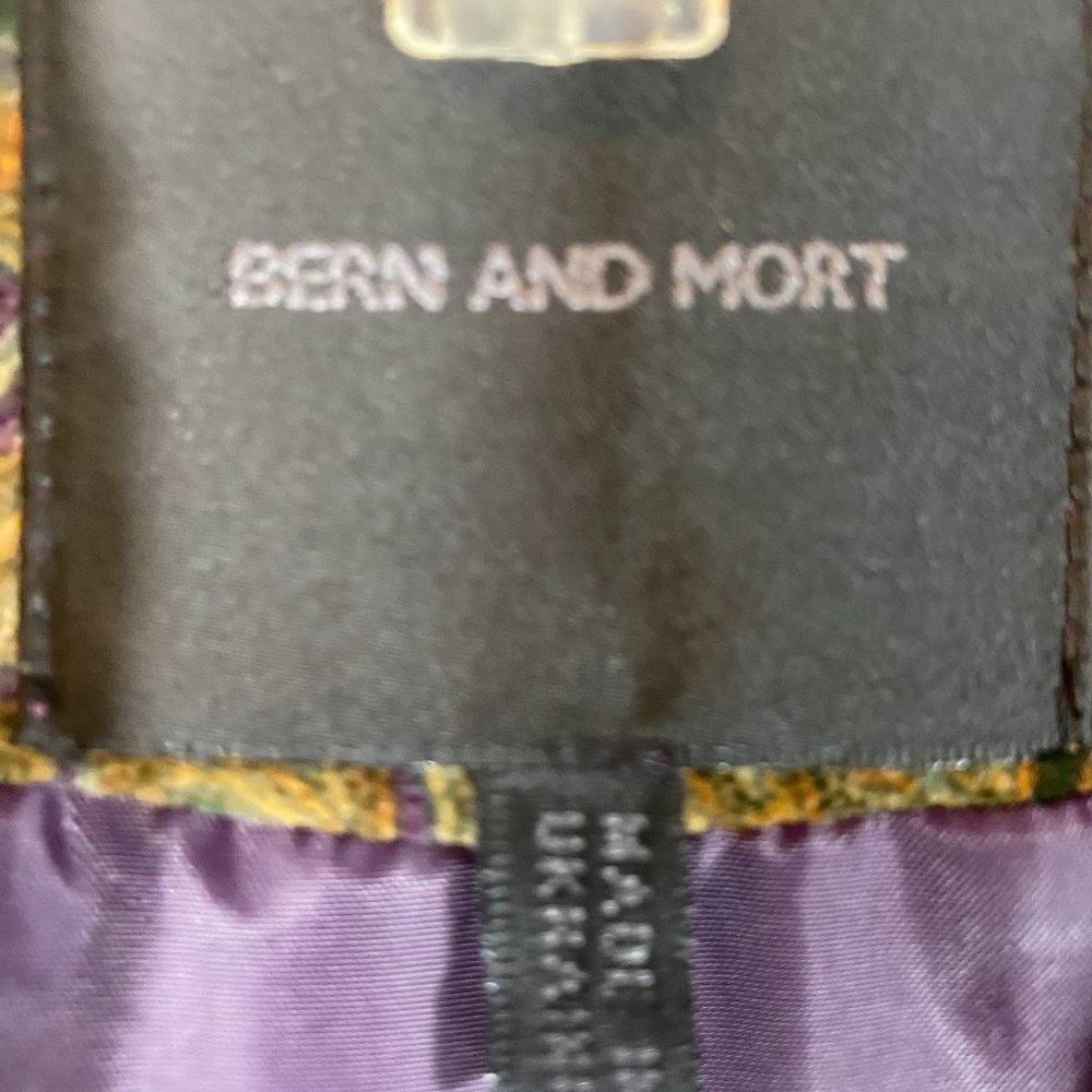 SOLD Bern And Mort Velour Single Breasted Brown Paisley Blazer NWOT - Picture 4 of 14